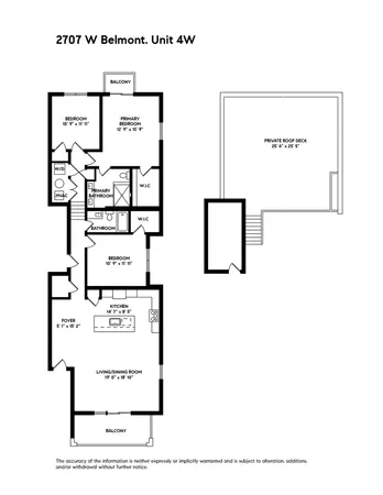 $625,000 | 2707 West Belmont Avenue, Unit 4W, Chicago, IL 60618