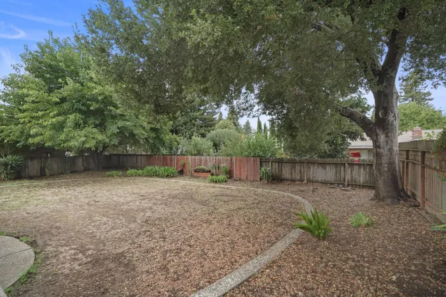 a backyard of a house