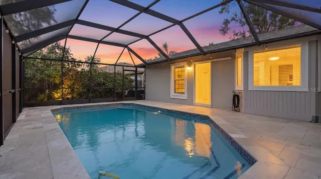 a living room with a large window