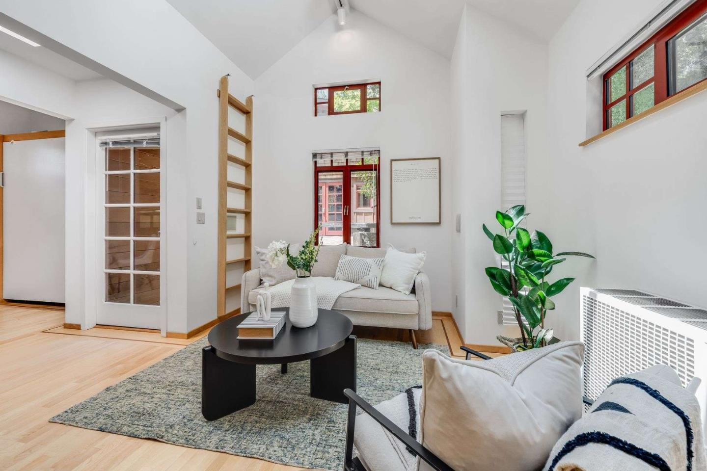 2513 Alpine Road Menlo Park, CA 94025 - Photo 15 of 41 a living room with furniture potted plant and a window