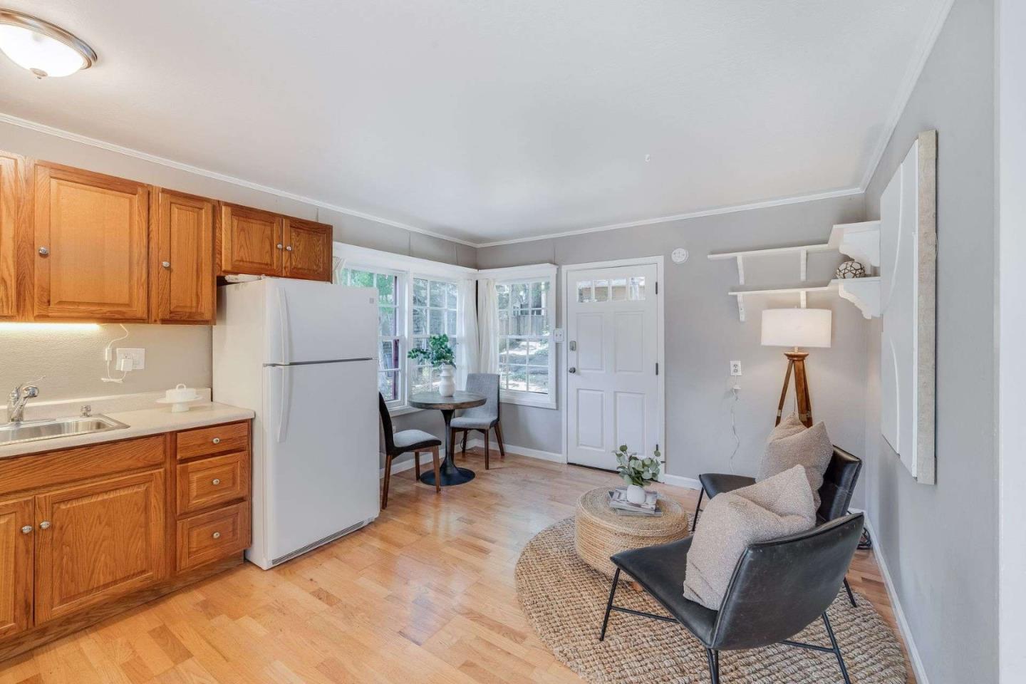 2513 Alpine Road Menlo Park, CA 94025 - Photo 29 of 41 a living room with furniture a refrigerator and a sink