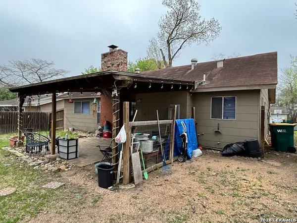 a view of outdoor space with trampoline