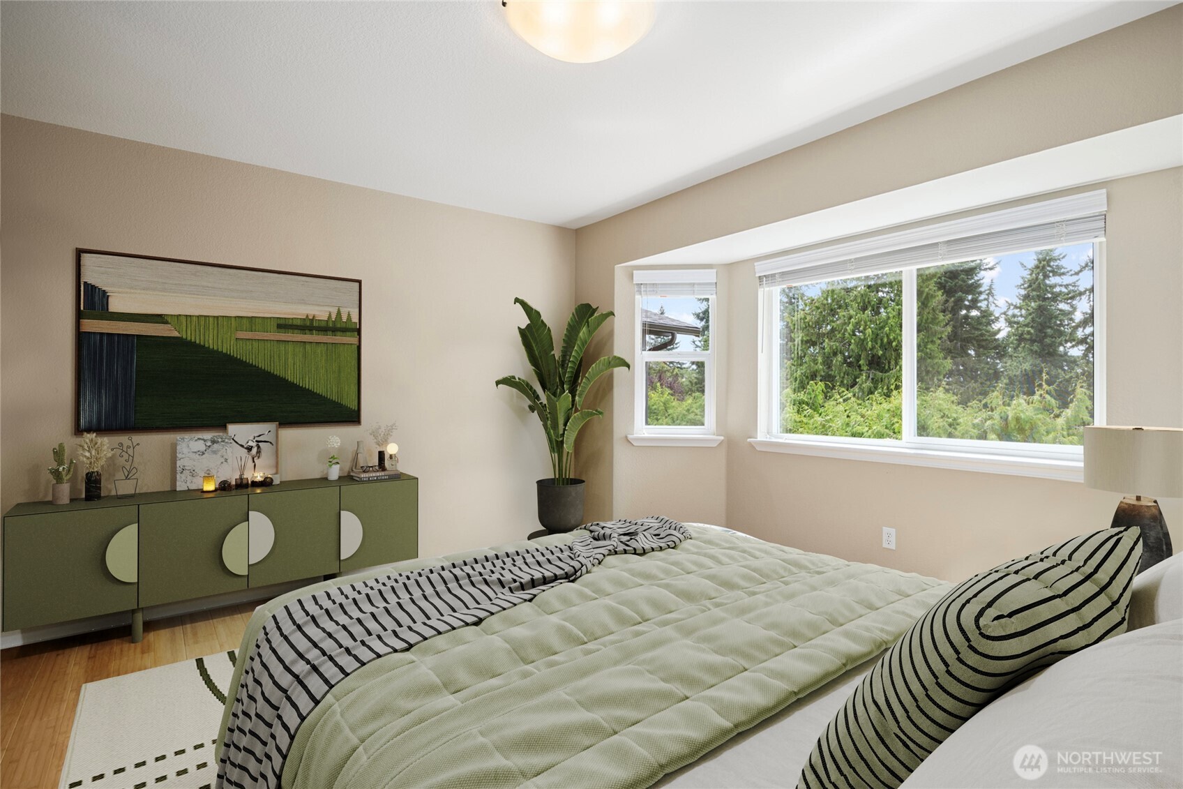 1000 Samish Way Bellingham, WA 98229 - Photo 14 of 40 a bedroom with a bed and flat screen tv