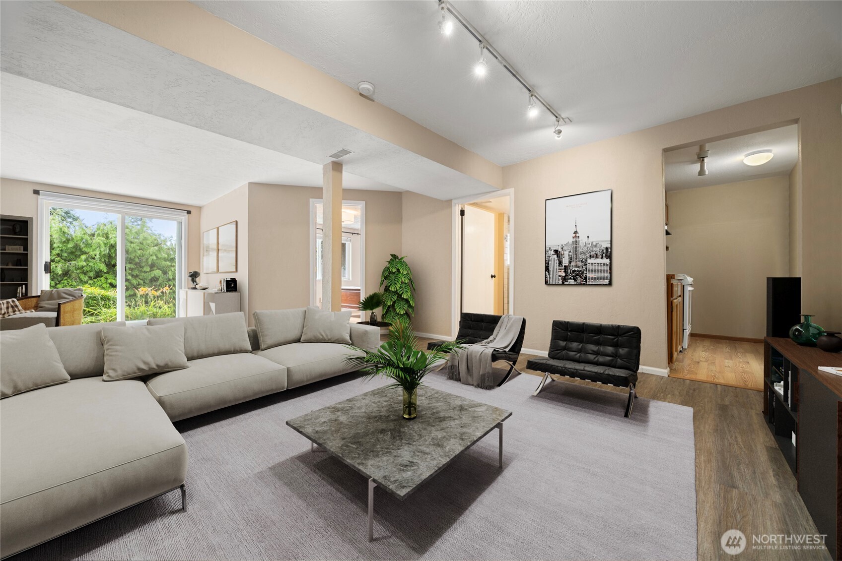 1000 Samish Way Bellingham, WA 98229 - Photo 24 of 40 a living room with furniture and a flat screen tv