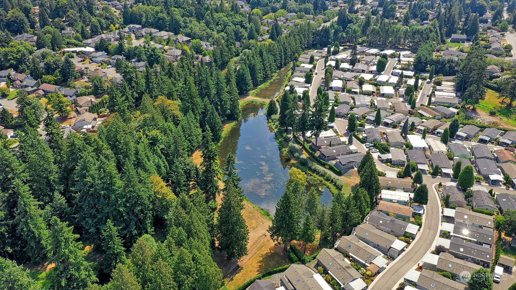 23825 15th Avenue Southeast, Unit 93 Bothell, WA 98021 - Photo 19 of 21 an aerial view of residential houses with outdoor space