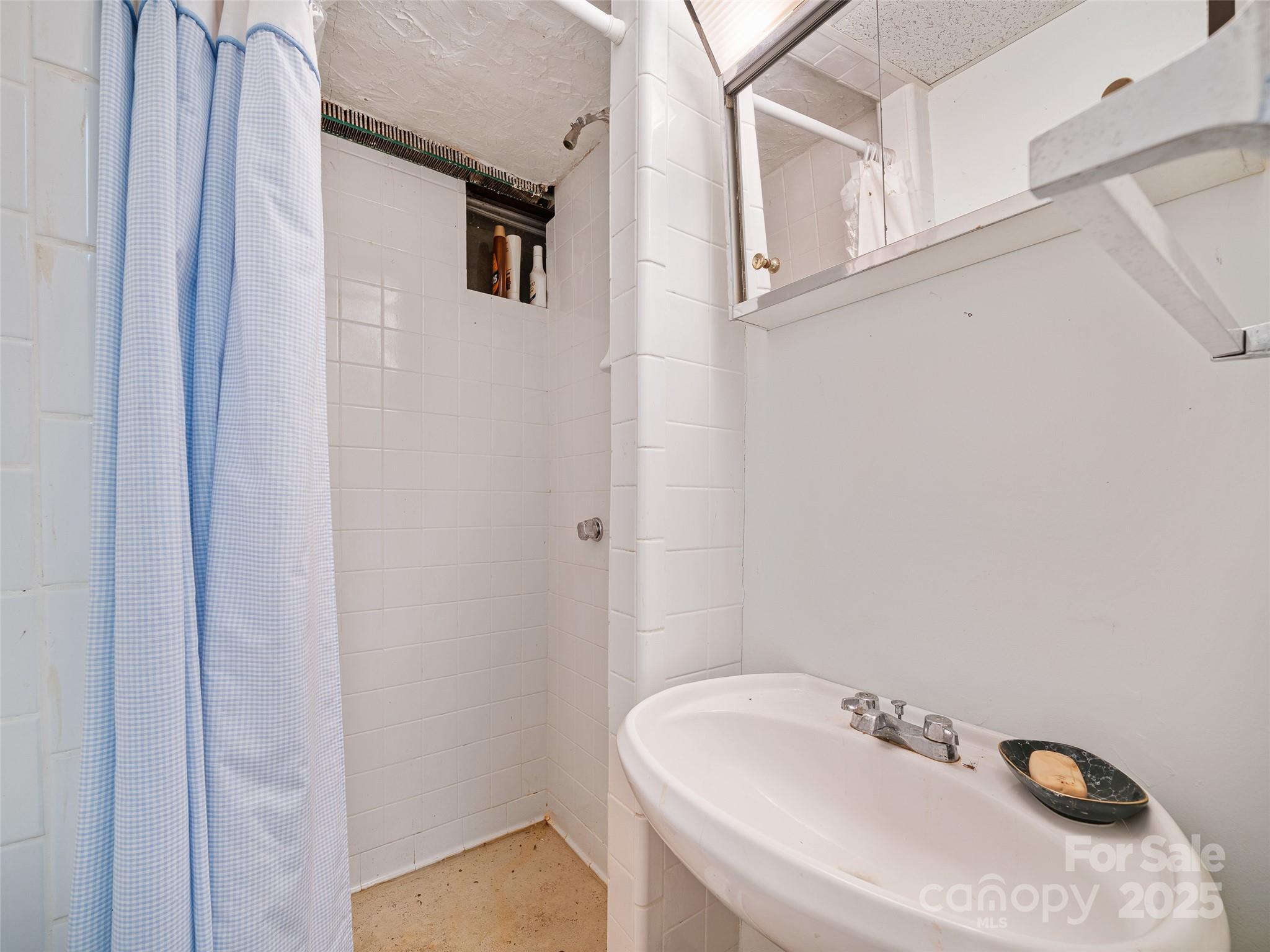 35 Smith Rdg Drive Asheville, NC 28803 - Photo 24 of 38 a bathroom with a sink and a mirror