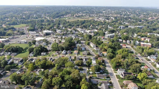 an aerial view of a city