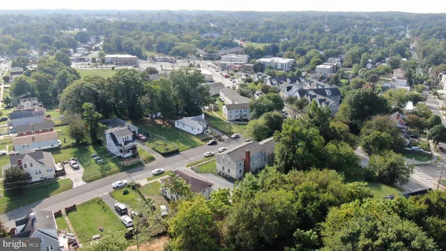 an aerial view of multiple house