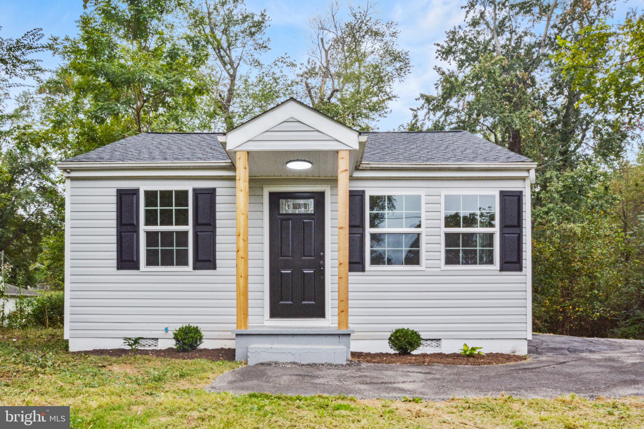 a front view of a house