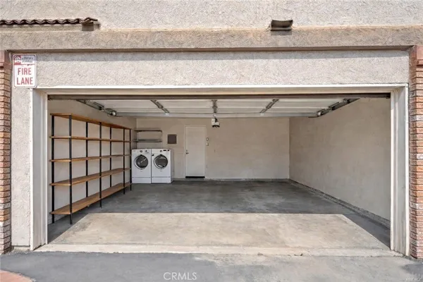 a view of a garage
