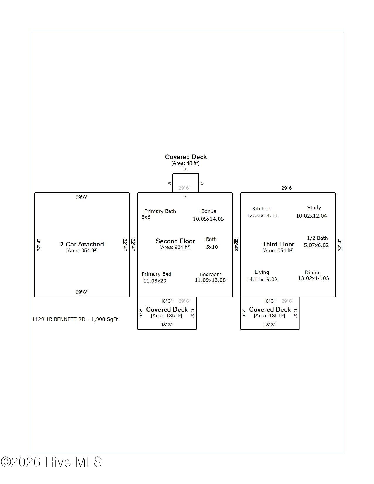 1129 Bennett Road, Unit 1B Minnesott Beach, NC 28510 - Photo 43 of 43 Floorplan