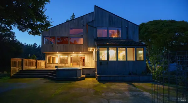 a house view with a garden space