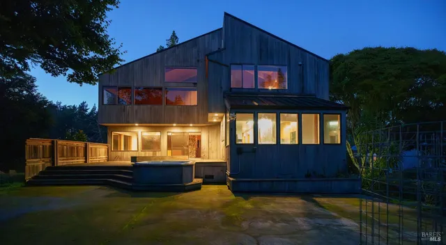 a house view with a garden space