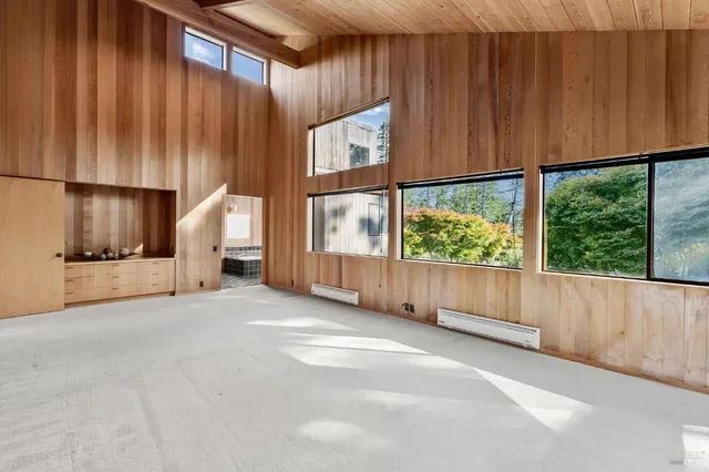 a view of a building with a street