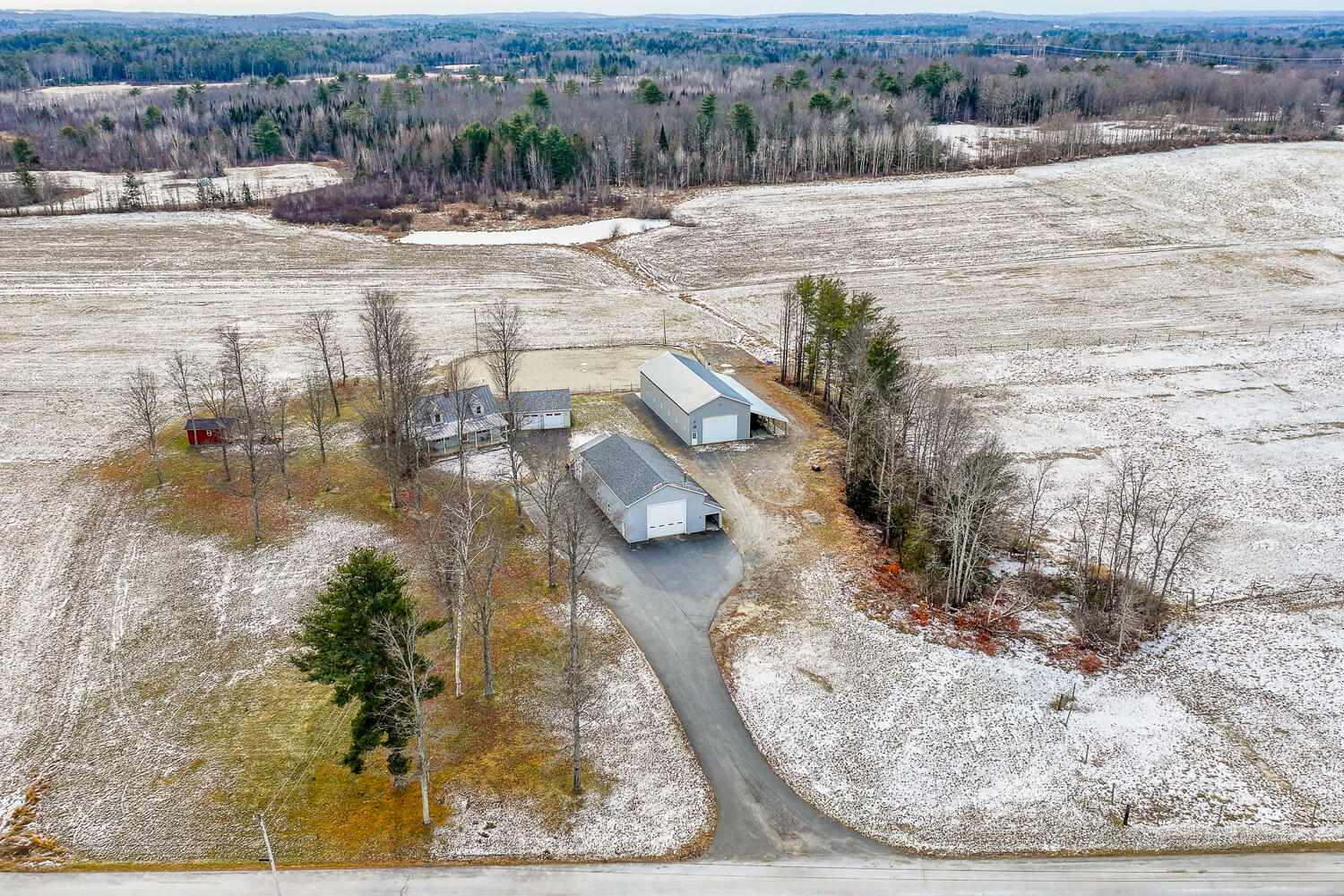 Aerial Front View of Property