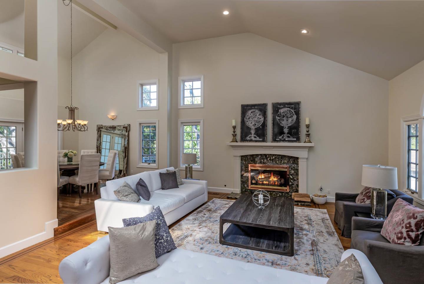 340 Jane Drive Woodside, CA 94062 - Photo 13 of 48 a living room with furniture and a fireplace