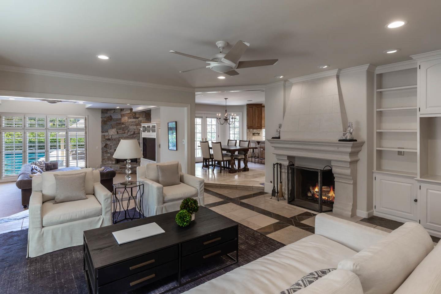340 Jane Drive Woodside, CA 94062 - Photo 15 of 48 a living room with furniture fireplace and window