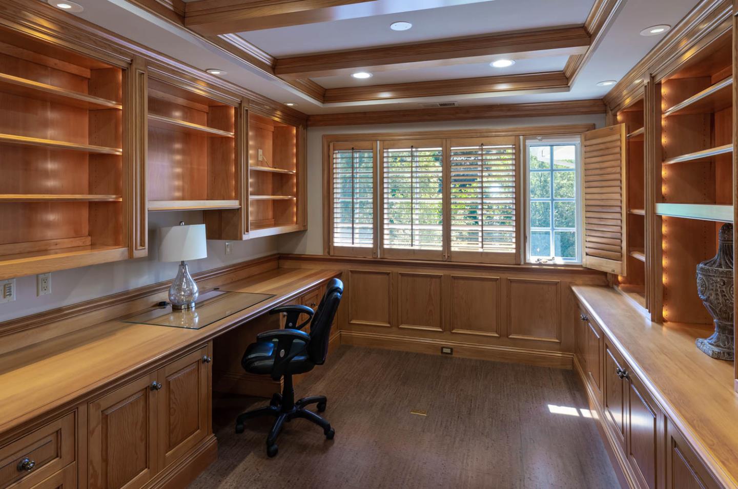 340 Jane Drive Woodside, CA 94062 - Photo 29 of 48 a view of a room with gym equipment and a large window