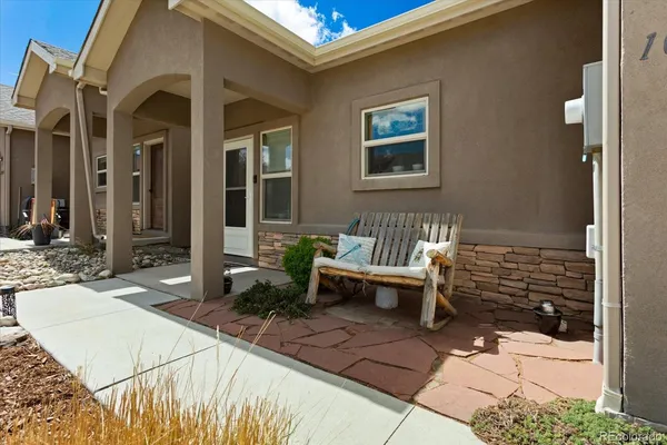 a outdoor space view with a sitting space