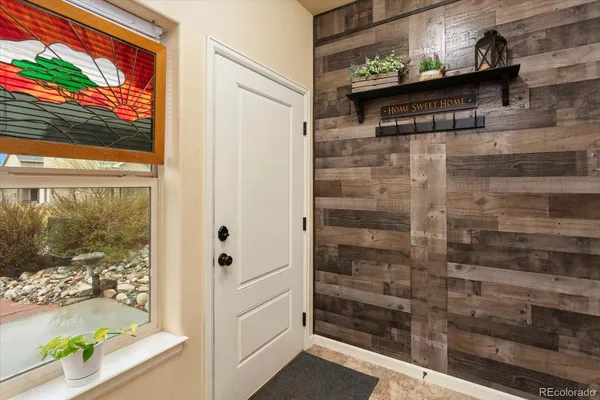 a view of a door of the house