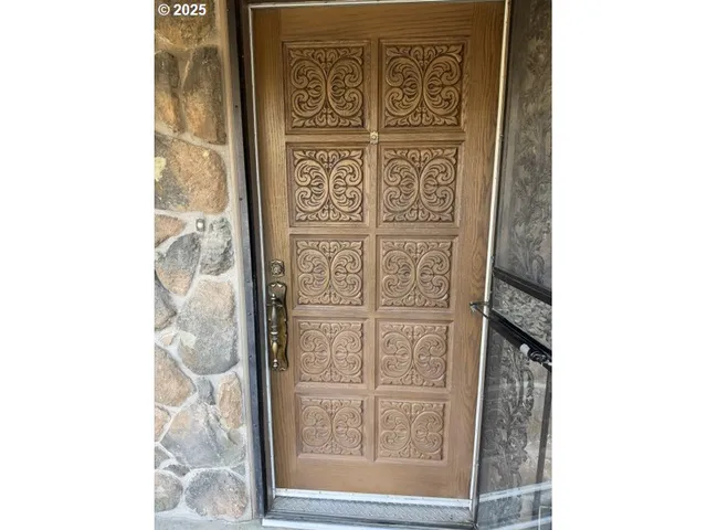 a view of front door