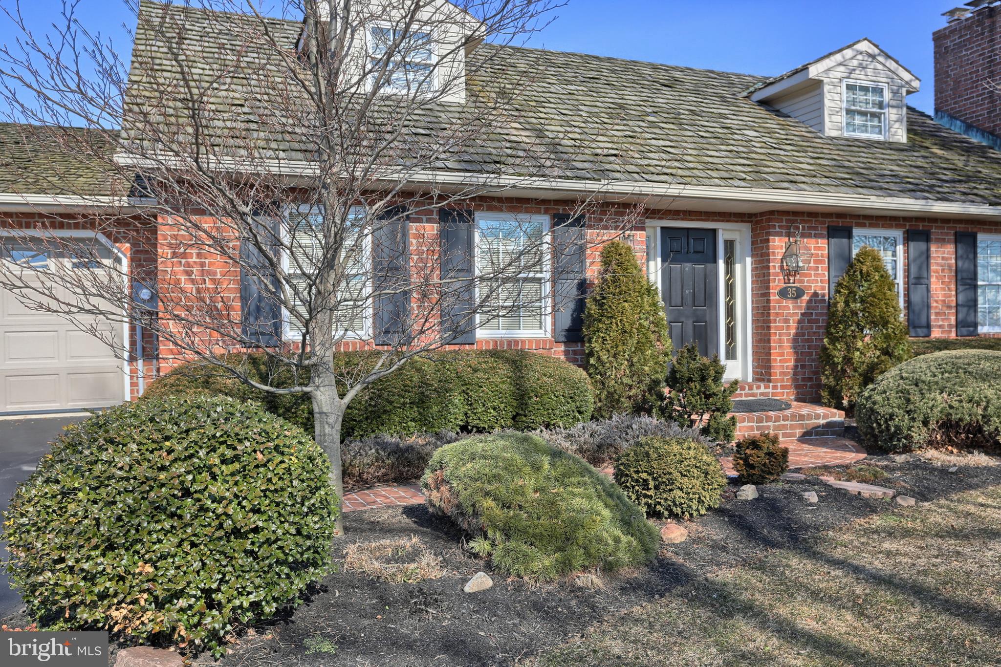 35 Mine Road Lebanon, PA 17042 - Photo 31 of 37 Front entrance, brick sidewalk, mature landscaping