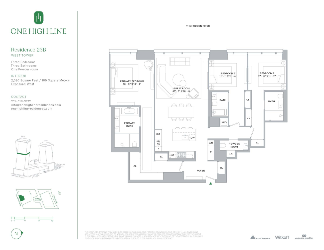 500 West 18th Street, Unit WEST 23B Manhattan, NY 10011 - Photo 16 of 16 a picture of a floor plan