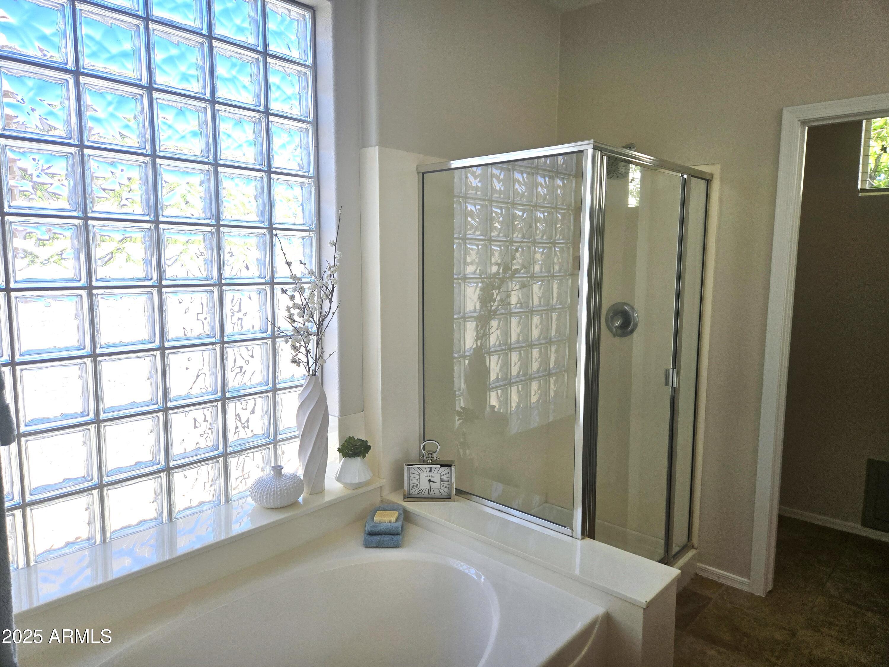 1187 South Hazel Street Gilbert, AZ 85296 - Photo 21 of 50 a bathroom with a bathtub and a shower