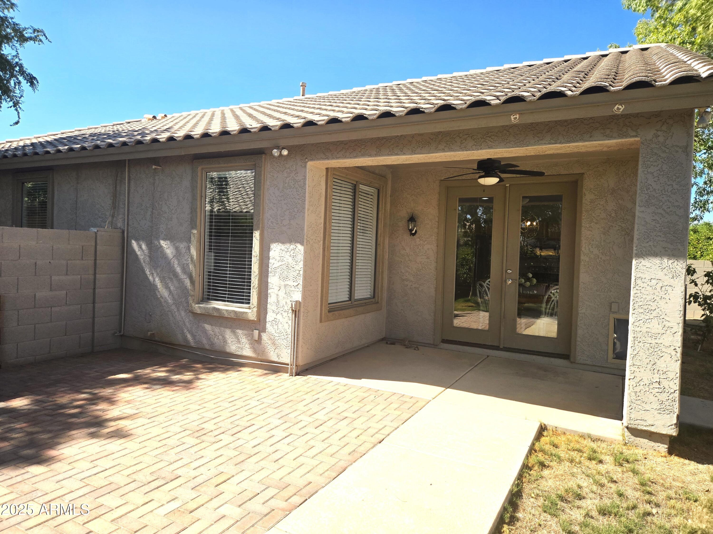1187 South Hazel Street Gilbert, AZ 85296 - Photo 48 of 50 Fully covered tiled patio with french do