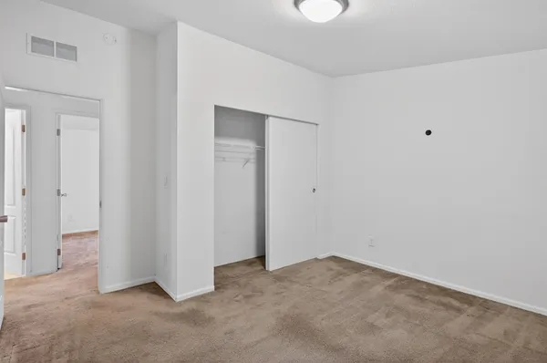 an empty room with a window