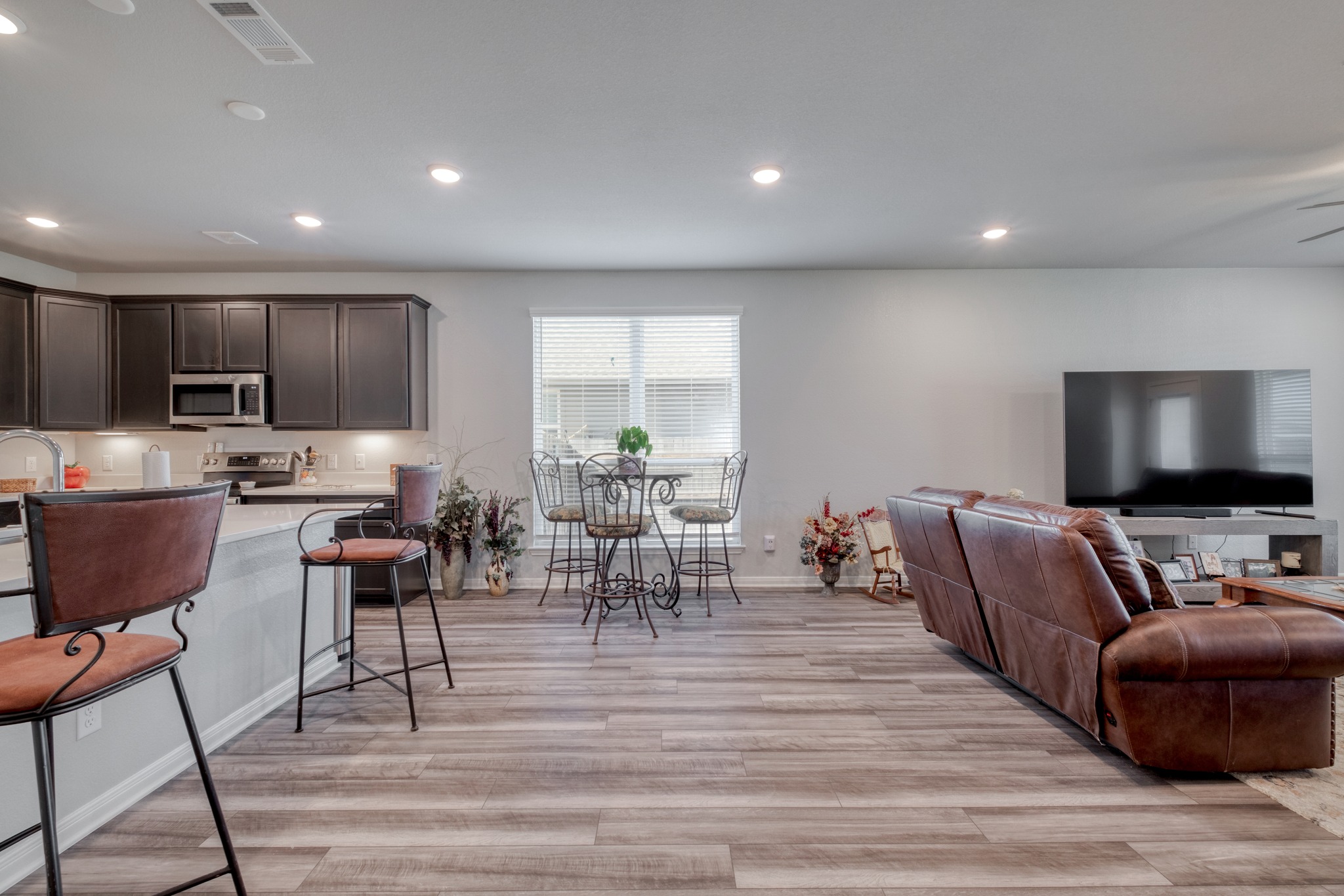 3500 Beutel Road Lorena, TX 76655 - Photo 13 of 27 Living area featuring recessed lighting and light wood finished floors