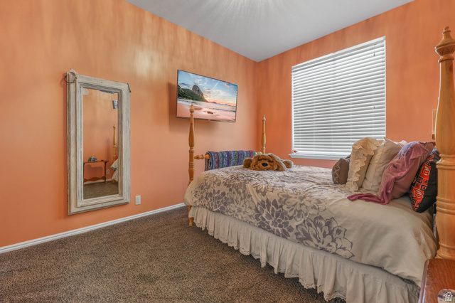 569 Elk Meadow Loop Tooele, UT 84074 - Photo 29 of 56 Bedroom featuring dark colored carpet and baseboards
