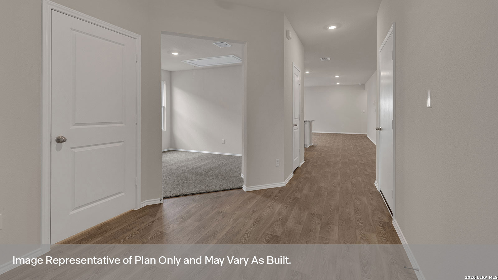 227 Hodges Street Maxwell, TX 78656 - Photo 4 of 38 a view of a big room with wooden floor and staircase
