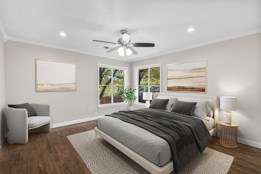 653 Kessler Boulevard Sherman, TX 75092 - Photo 15 of 30 a bedroom with a bed and a couch