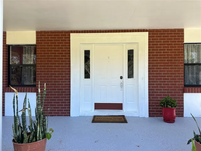 a front view of a house with entryway