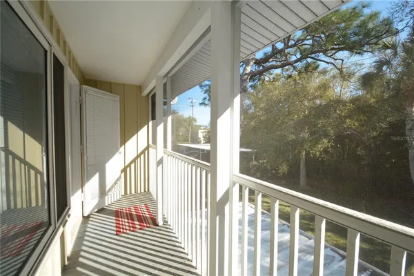 a view of a balcony