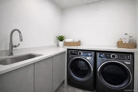 an aerial view of a house with a big yard