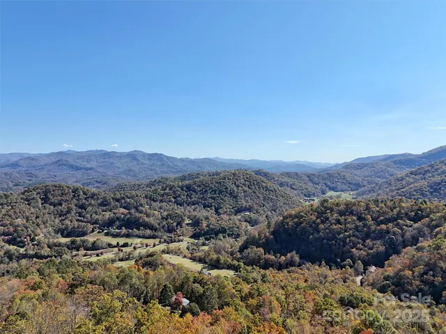 an aerial view of residential house and green space