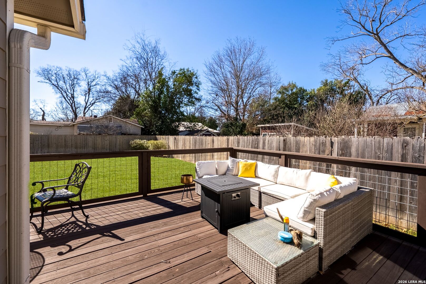 313 James Street Boerne, TX 78006 - Photo 20 of 27 a view of sitting area with furniture in backyard