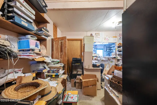 a view of storage and utility room