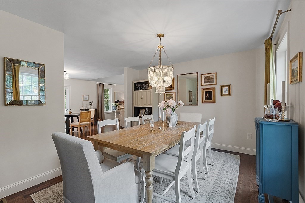 83 Russell Hill Road Brookline, NH 03033 - Photo 15 of 42 a dining room with furniture window and wooden floor