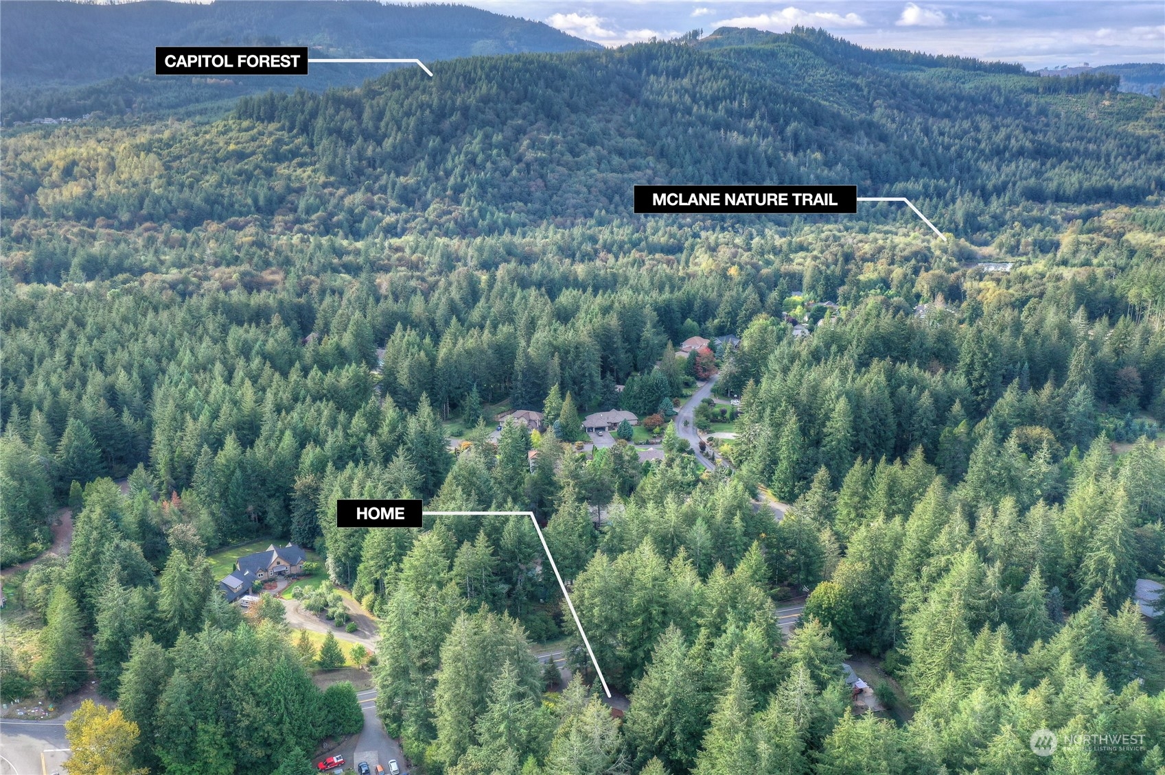 6120 Delphi Road Southwest Olympia, WA 98512 - Photo 40 of 40 a view of outdoor space with trees all around
