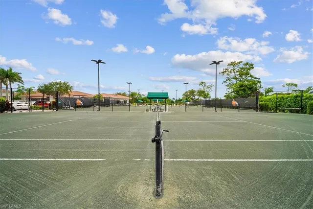 a view of a golf course with a lake