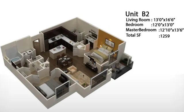 $1,947 | 400 Belmont Place Southeast, Unit 1208, Smyrna, GA 30080