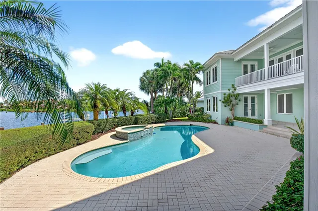 a view of outdoor space yard and swimming pool