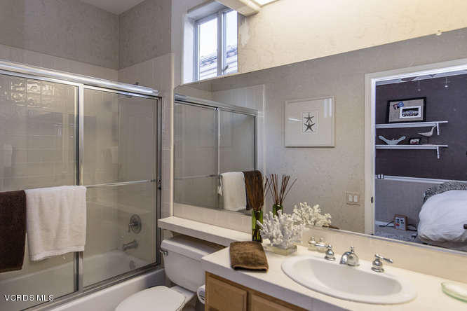 4145 Laurelview Drive Moorpark, CA 93021 - Photo 28 of 55 a bathroom with a sink toilet and shower