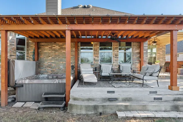 a view of outdoor kitchen outdoor seating and kitchen