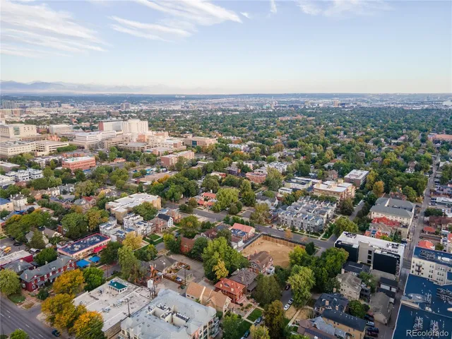 an aerial view of multiple house