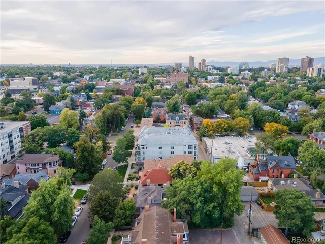 an aerial view of a city
