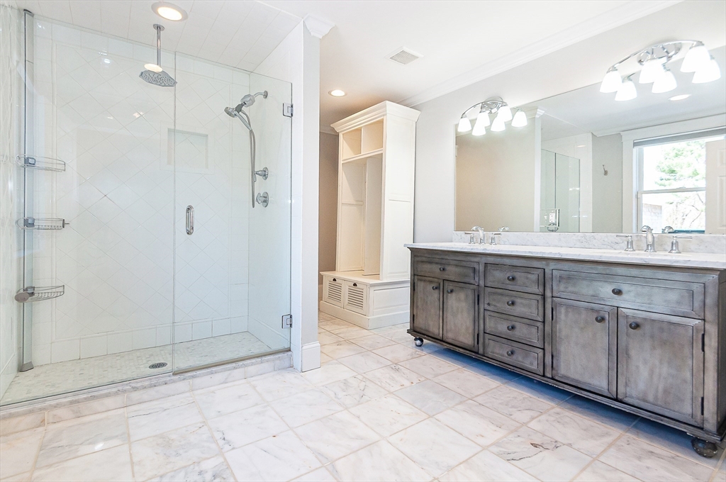 501 Point Road Marion, MA 02738 - Photo 22 of 42 a bathroom with a granite countertop sink mirror and shower